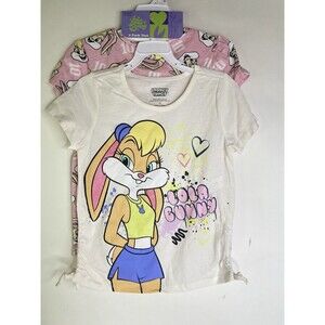 Looney Tunes Lola Bunny 2 Pack Short Sleeve Tee T-Shirts Tops Girls Size 10
